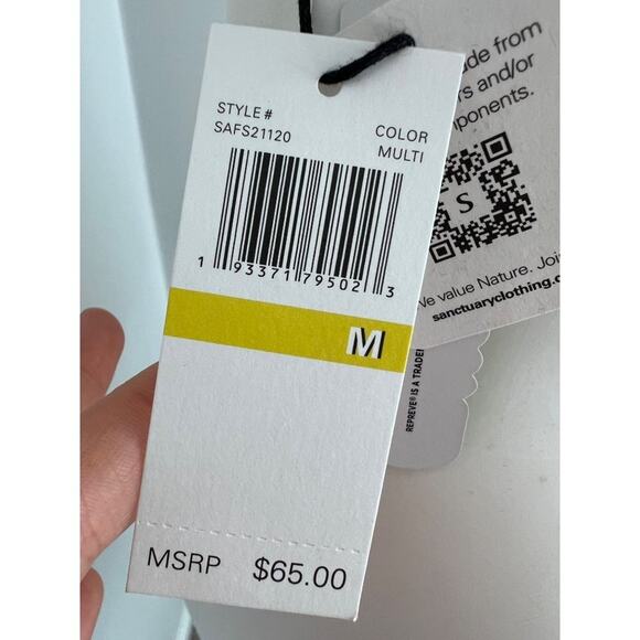 Sanctuary Multi-color Fresh Squeezed Women's V Wire Bandeau Swim Top Medium - Picture 6 of 8